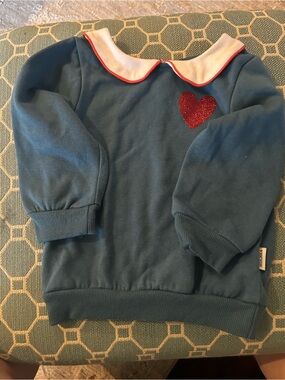 Badgley Mischka Toddler Navy, White & Red Trim Two Piece outfit 18-24M